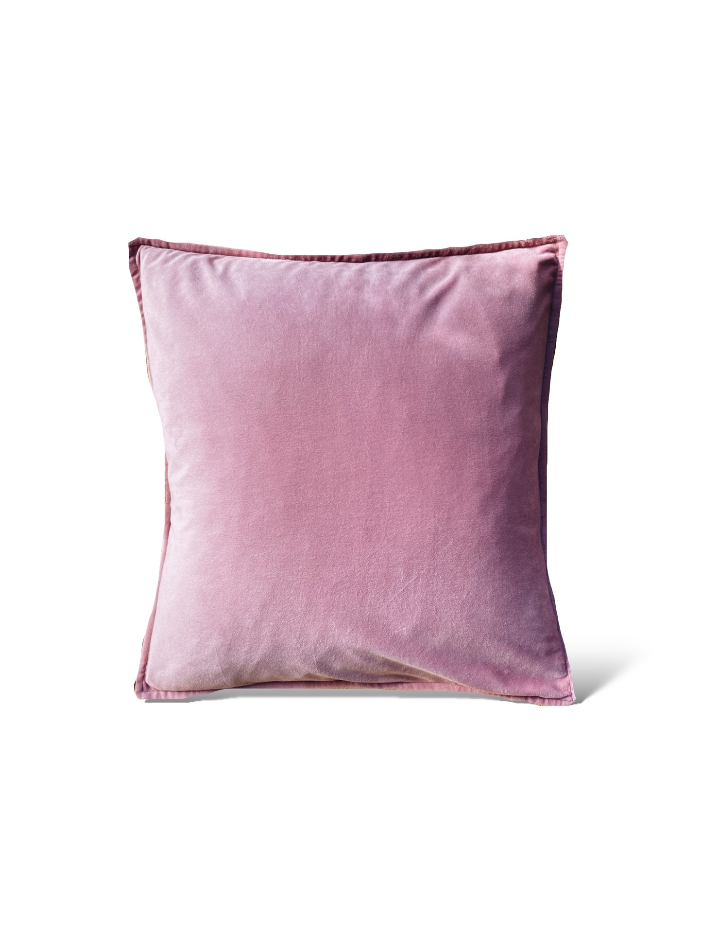 English Rose Pink Velvet Cushion