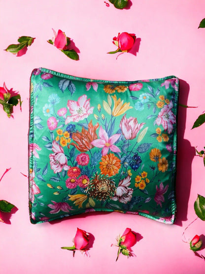 Liberty Fabric Stately Bouquet Silk Cushion