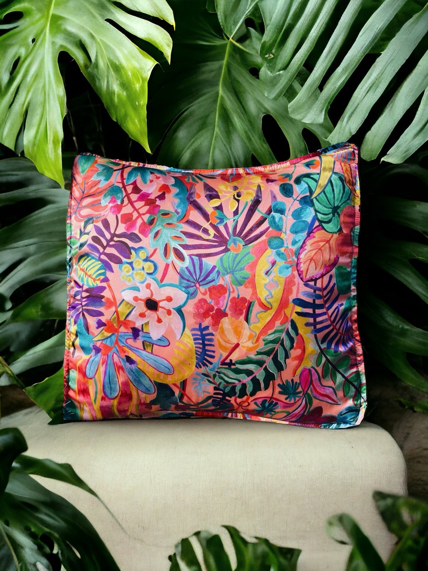 Liberty Fabric Jungle Trip Silk Cushion