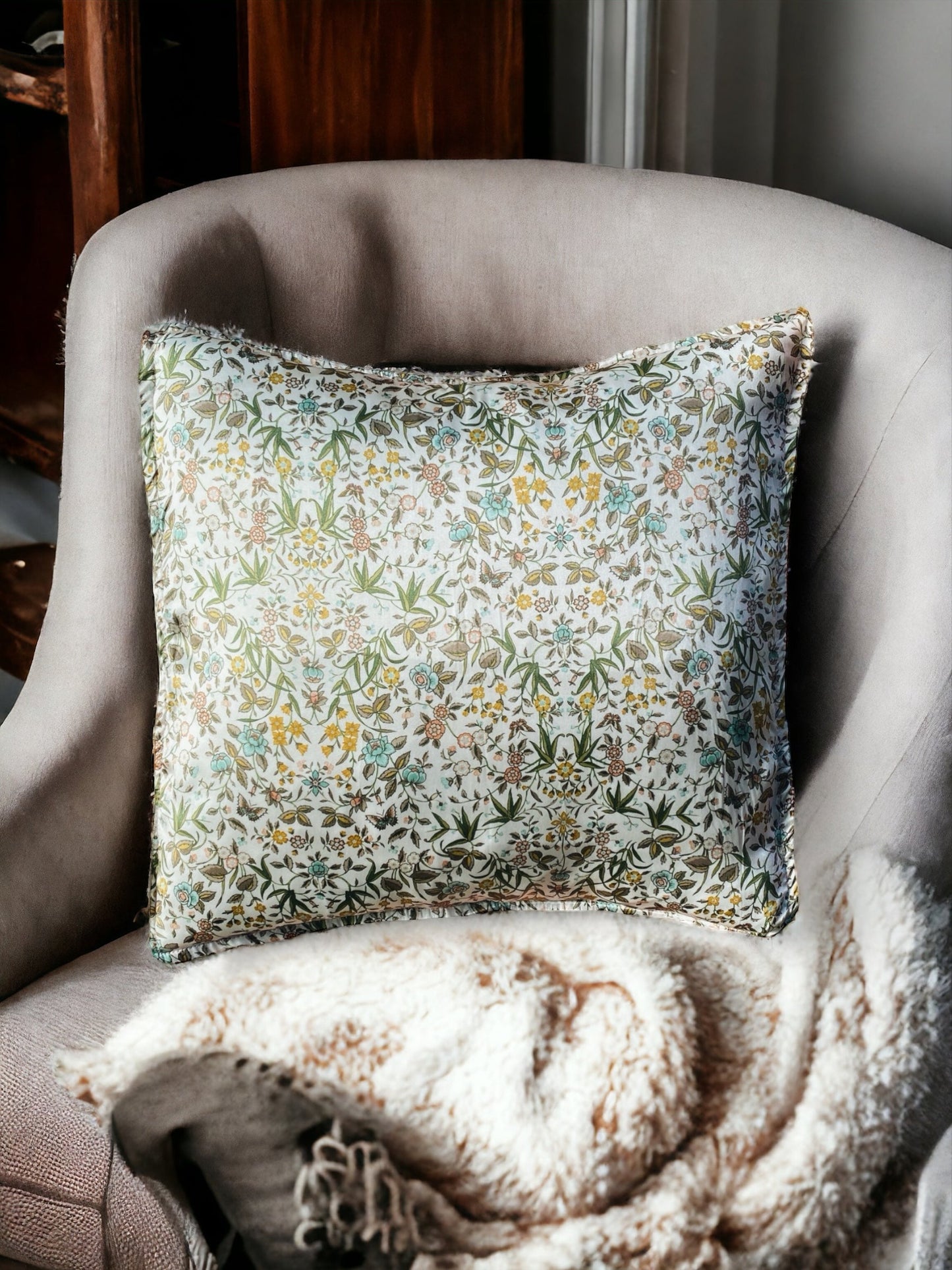 Liberty Fabric Tapestry Silk Cushion