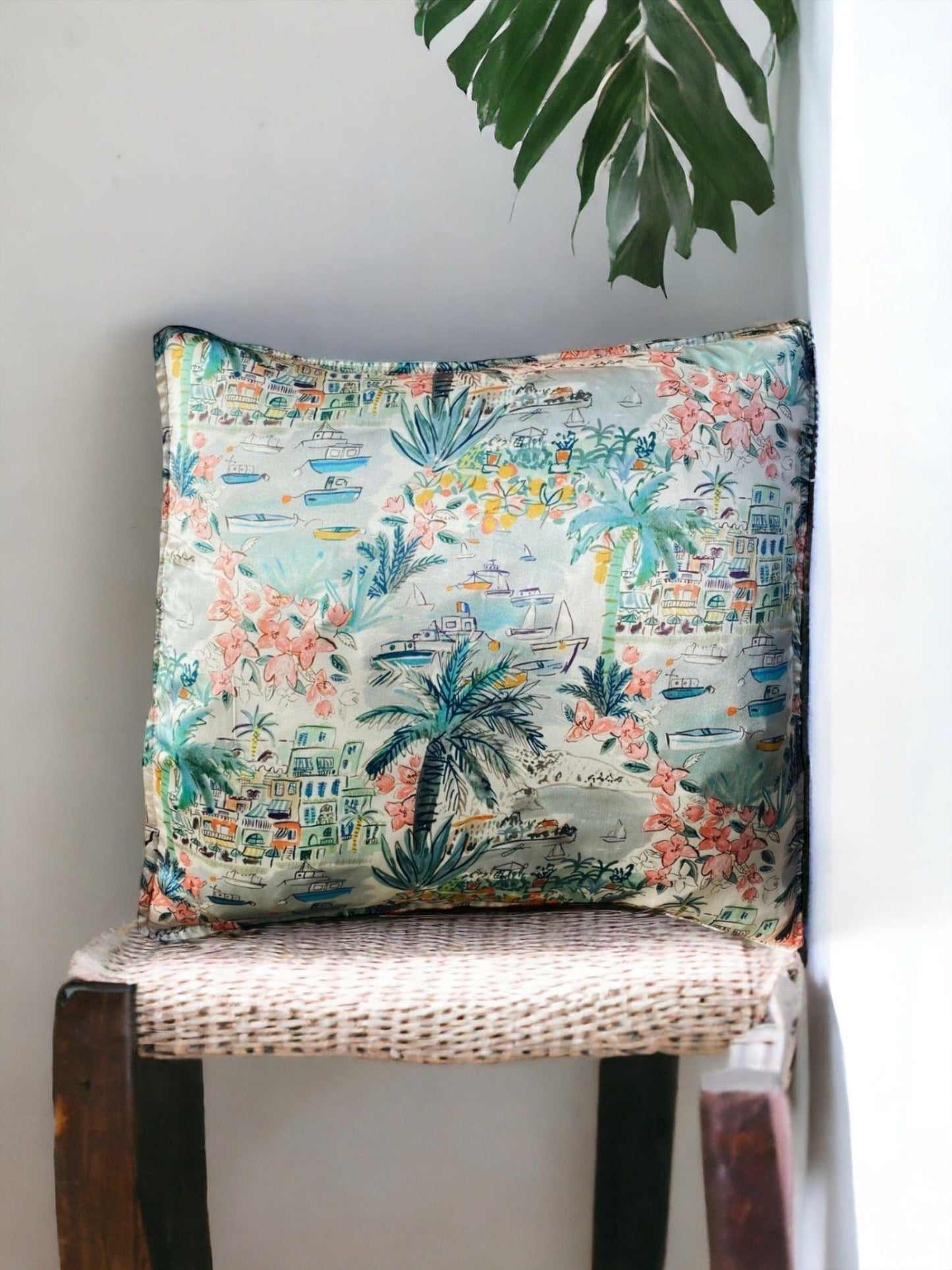 Liberty Fabric Cape Vista Silk Cushion