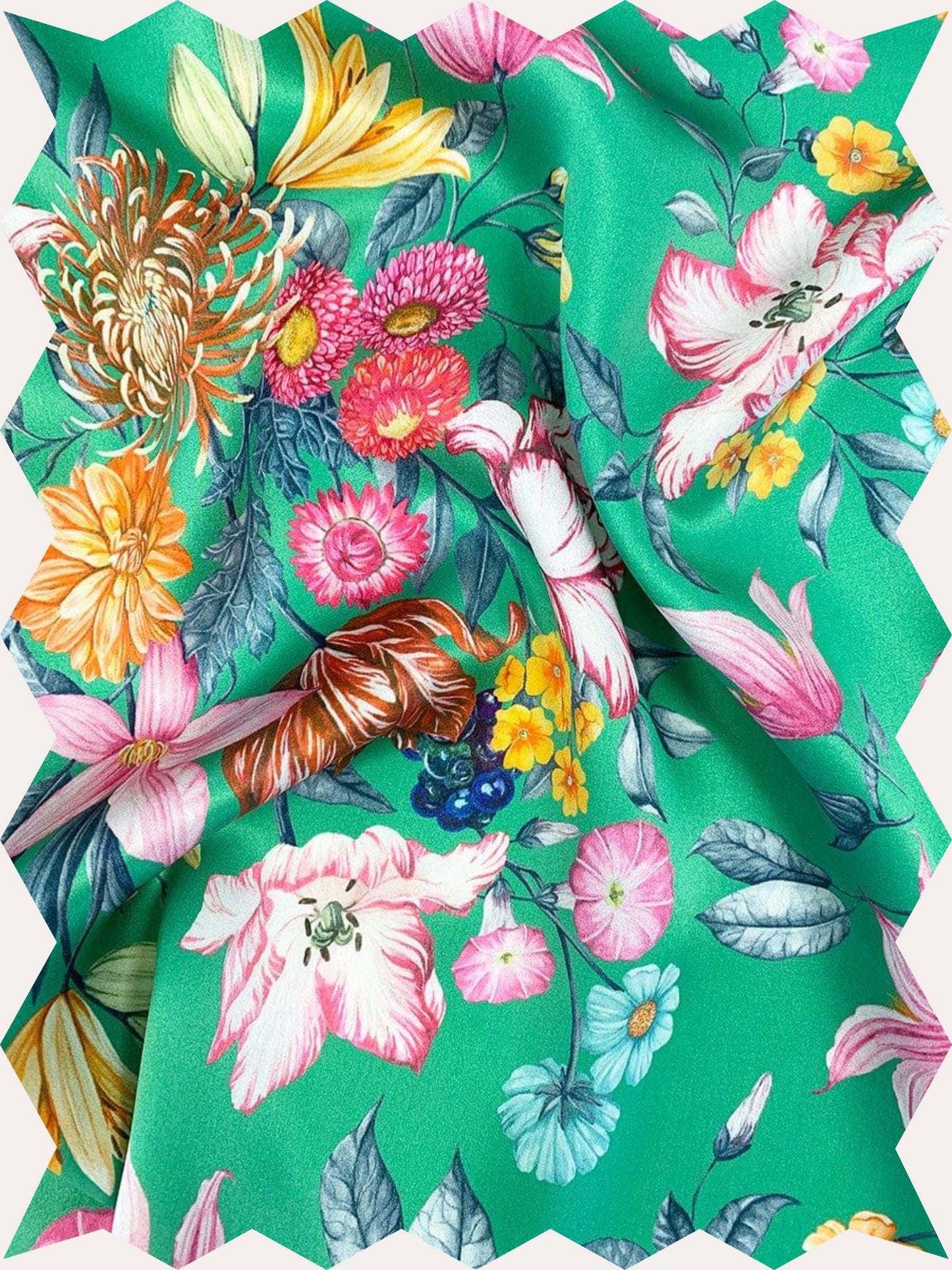 Liberty Fabric Stately Bouquet Silk Fabric