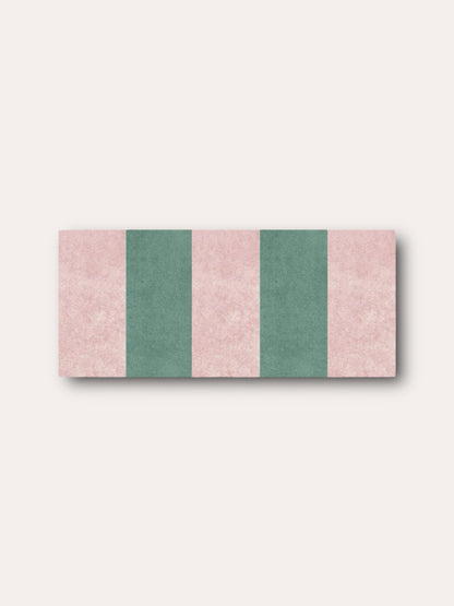 Striped Powder Pink & Duck Egg Blue Velvet Bolster Oblong Cushion